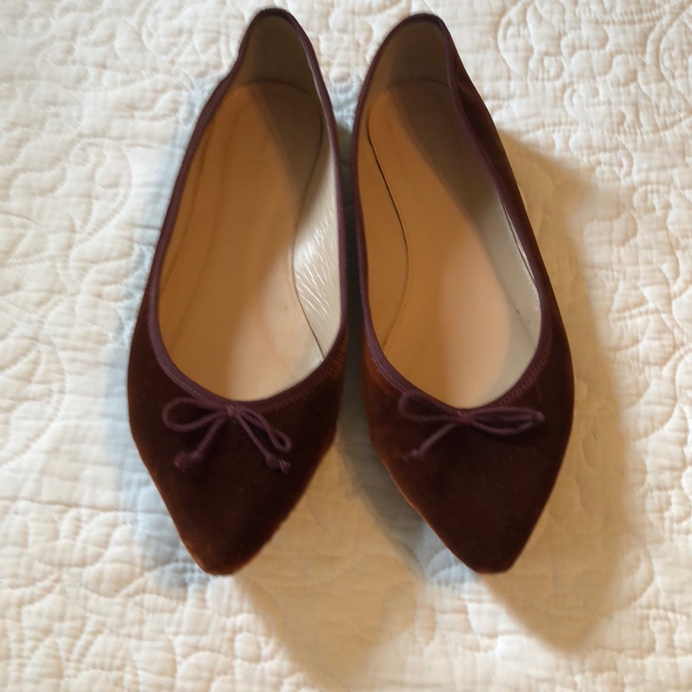 J Crew Velvet Gemma Flats, Size 8.5 🎉🎊